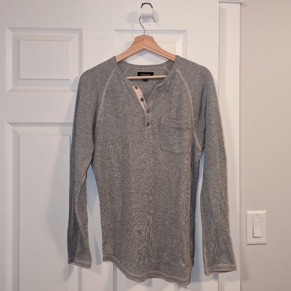 J.Crew Men's Henley grey shirt
